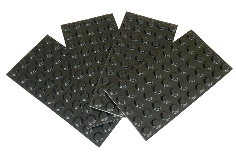 Secfanya Rubber Anti-Skid, Shock Absorbing, Dent Protection Pads - Black Round Self Stick Pads 0.5" X 0.14" 50 Items per Sheet, 4 Sheets, for Home, Hobby, Craft or Commercial Use - Image 1